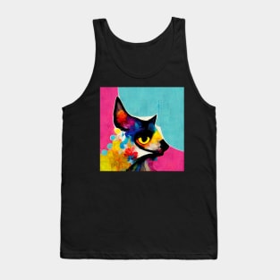 Abstract Cat Tank Top